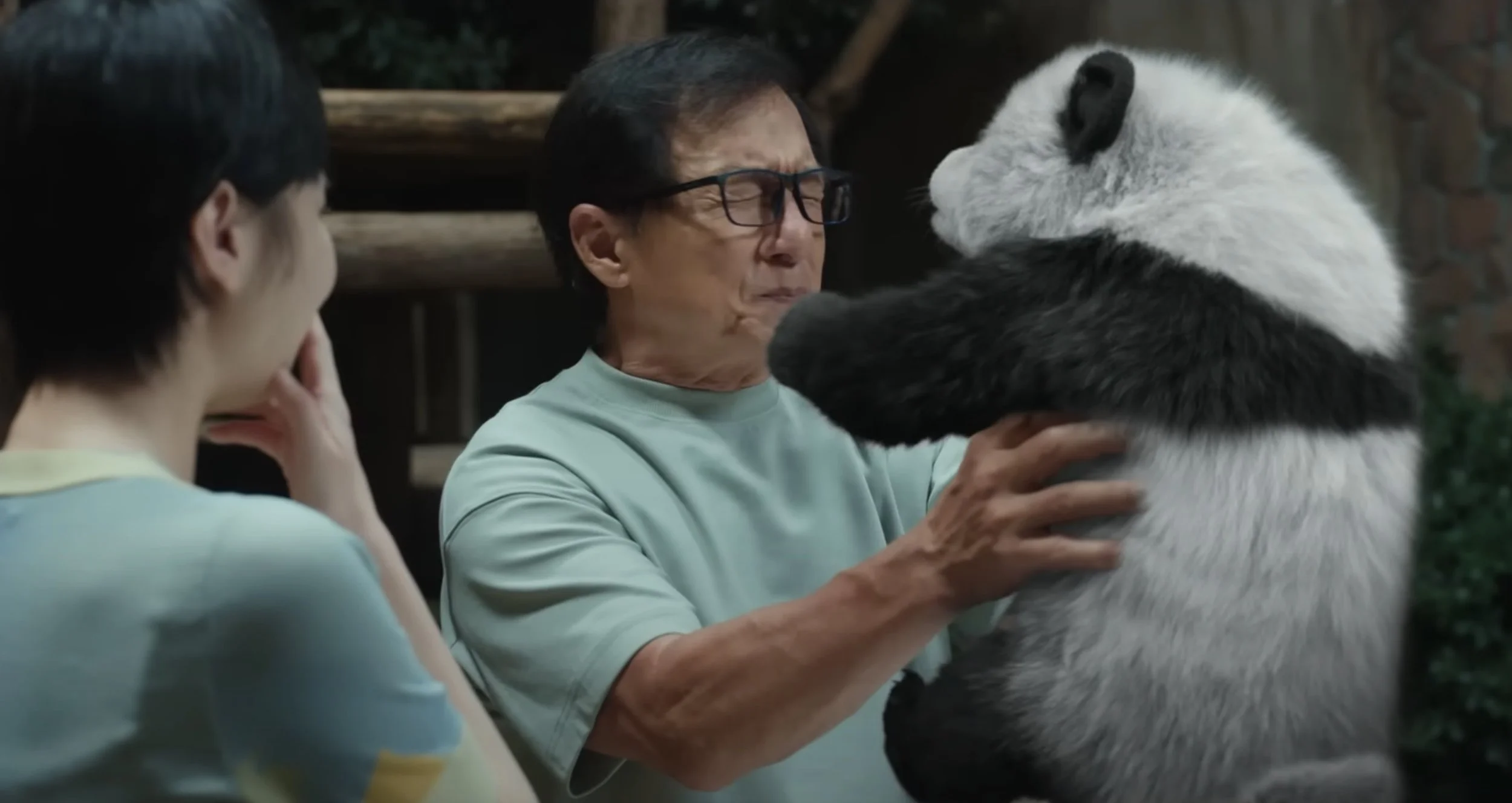 Jackie Chan saves a panda in the action comedy PANDA PLAN